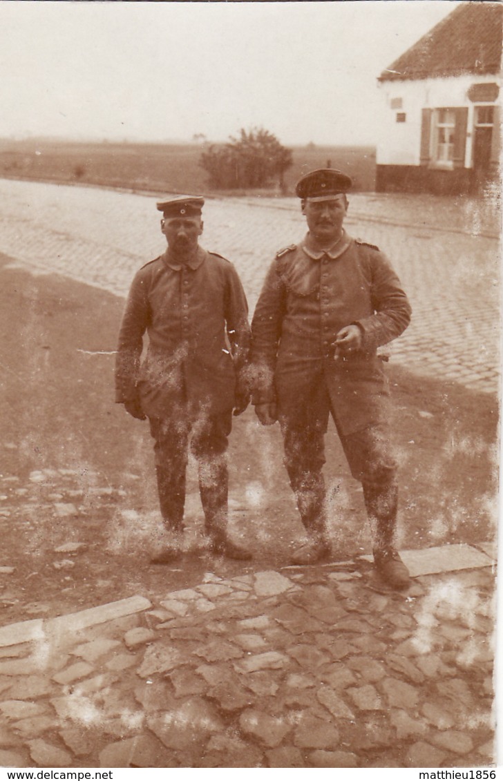 Photo 1915 Secteur LANGEMARK ??? (Langemark-Poelkapelle) - Soldats Allemands (A196, Ww1, WK 1) - Langemark-Pölkapelle