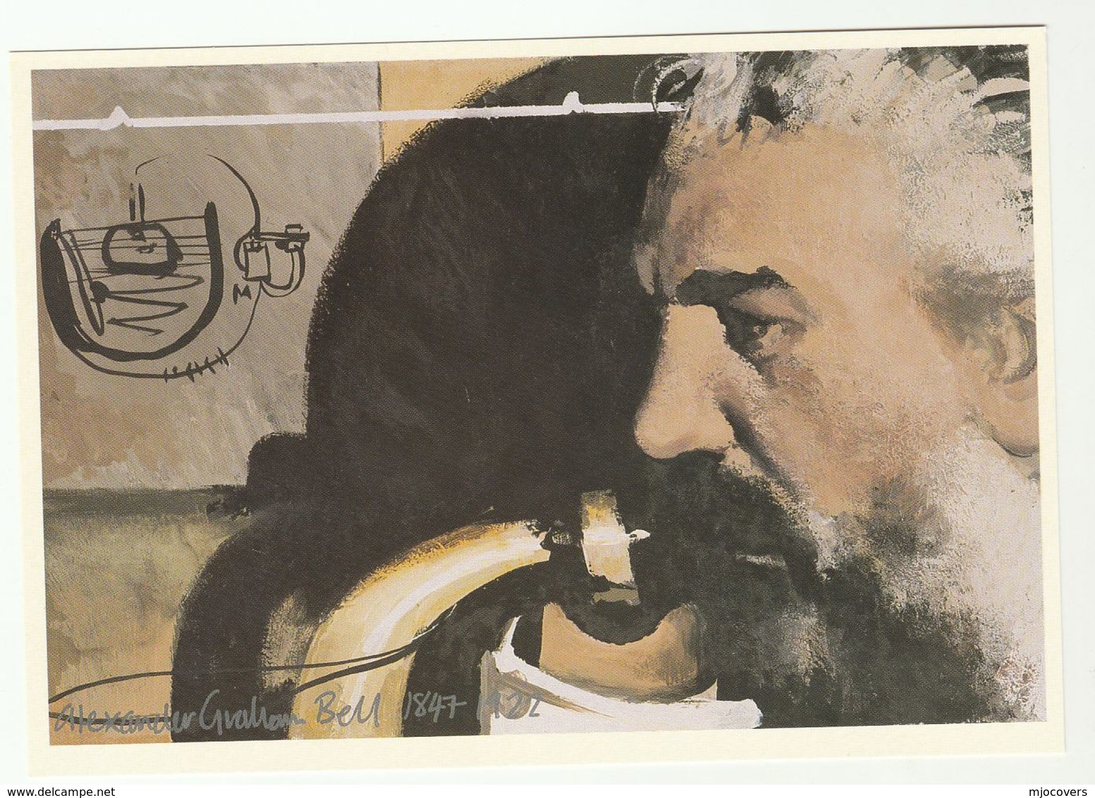 1989 Pioneer ALEXANDER GRAHAM BELL, TELEPHONE Art Scottish Post Office Board Postcard Gb Telecom - Other & Unclassified