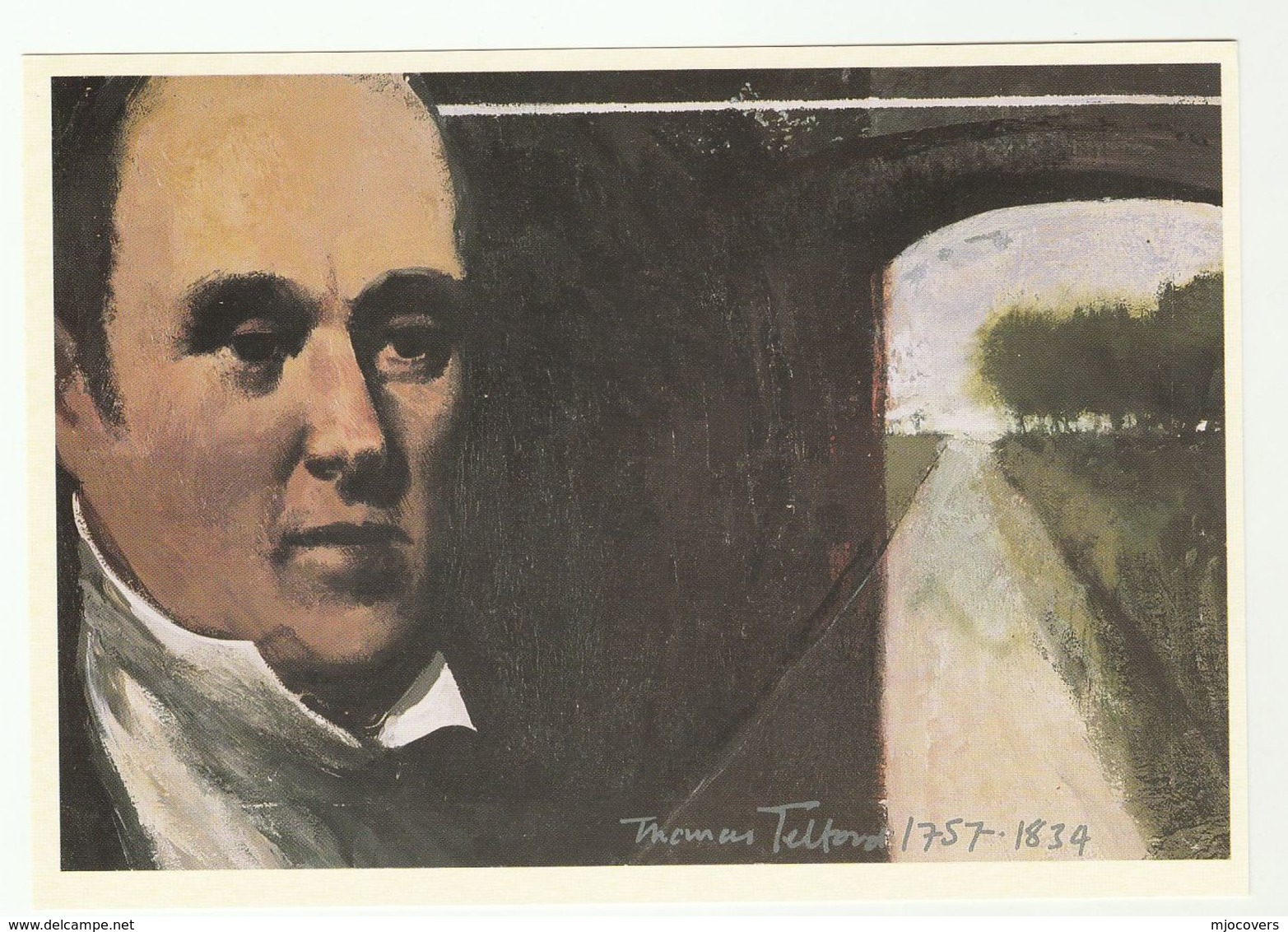 1989 Pioneer THOMAS TELFORD,  CANAL Art Scottish Post Office Board Postcard Gb - Other & Unclassified