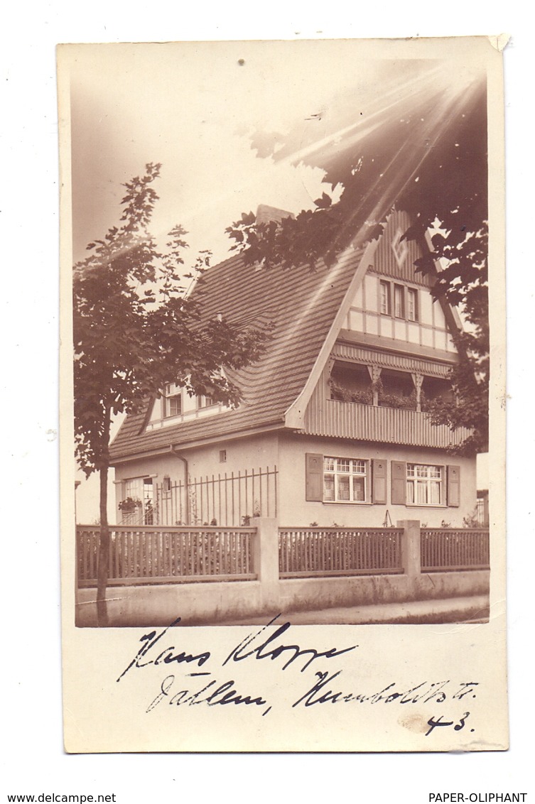1000 BERLIN - DAHLEM, Humboldtstrasse 43, 1924, Photo-AK - Dahlem