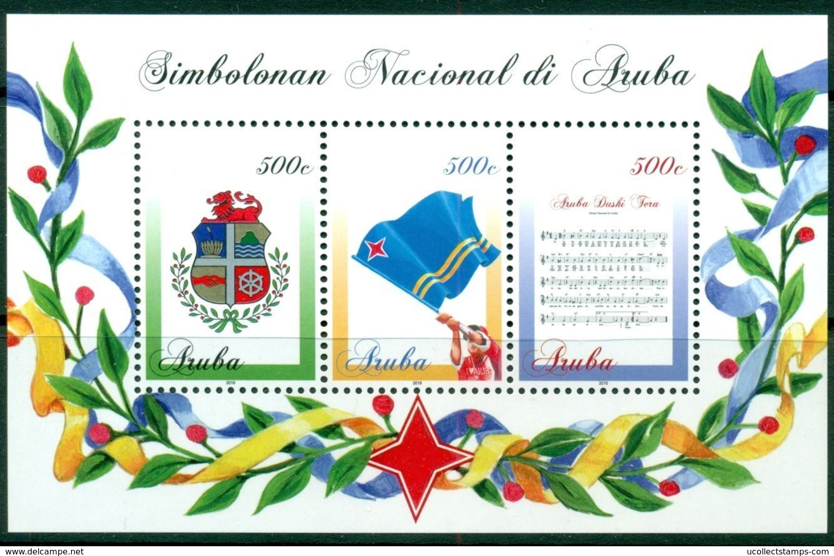 Aruba 2016   Nationale Symbolen Blok    Postfris/mnh/neuf - Ongebruikt