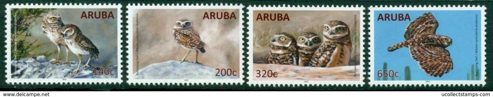 Aruba 2016   Uilen   Owls   Eulen   Postfris/mnh/neuf - Unused Stamps