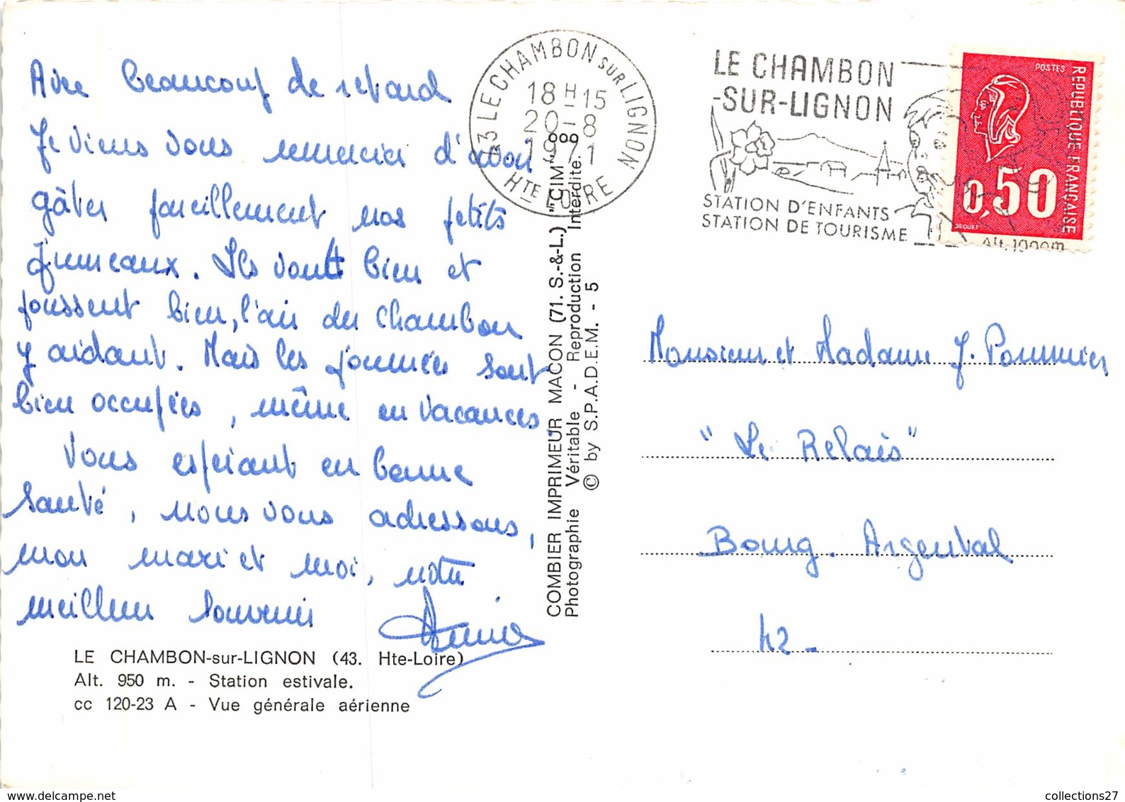 43-LE CHAMBON-SUR-LIGNON- VUE GENERALE AERIENNE - Le Chambon-sur-Lignon