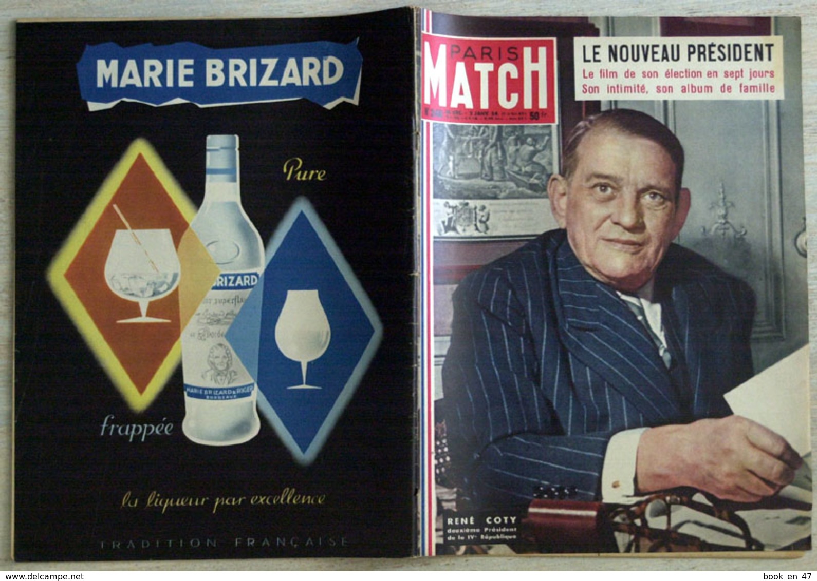 {04392} Paris Match N° 248 Du  26/12/1953 Au 02/01/1954 TBE René Coty Scotto Simone Signoret Jean Vilar   " En Baisse " - People