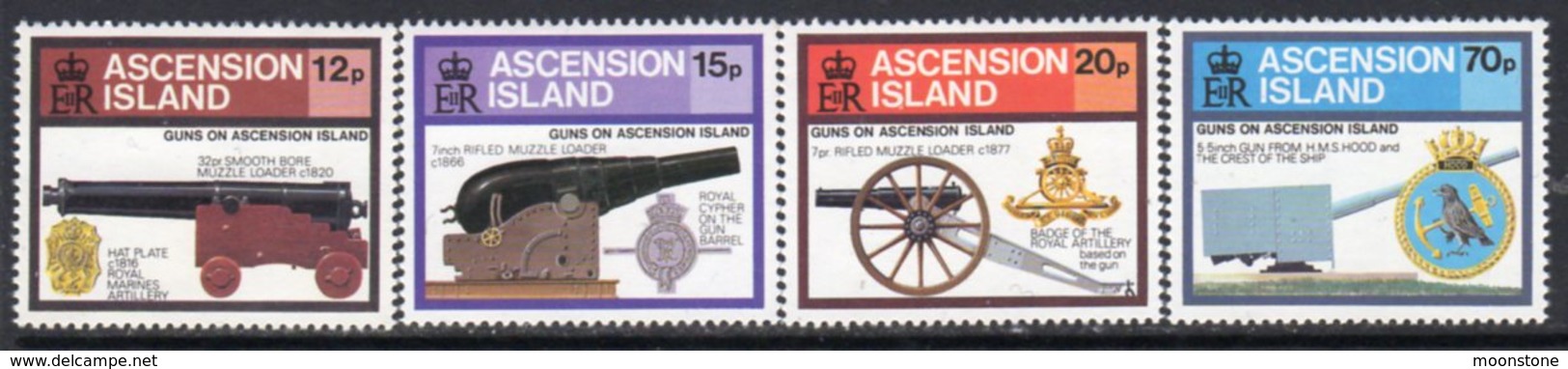 Ascension 1985 Guns Set Of 4, MNH, SG 381/4 (B) - Ascension