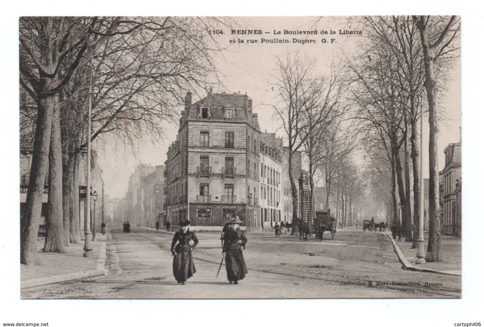 - CPA RENNES (37) - Le Boulevard De La Liberté Et La Rue Poullain-Duparc - Collection Mary-Rousselière 1104 - - Rennes