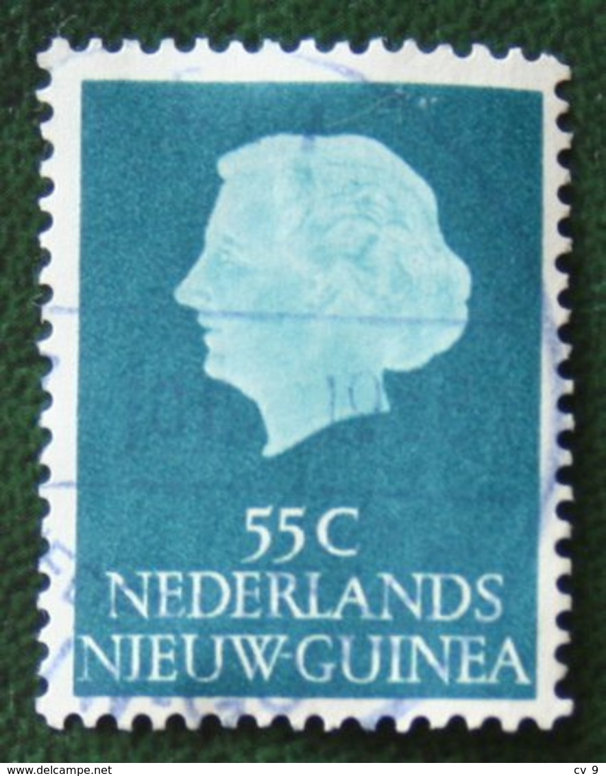 55 Ct Koningin Juliana NVPH 34 1954 Gestempeld Used NIEUW GUINEA NIEDERLANDISCH NEUGUINEA NETHERLANDS NEW GUINEA - Netherlands New Guinea