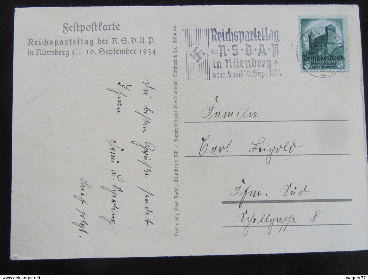 Postkarte Postcard Propaganda Reichsparteitag 1934 - Briefe U. Dokumente