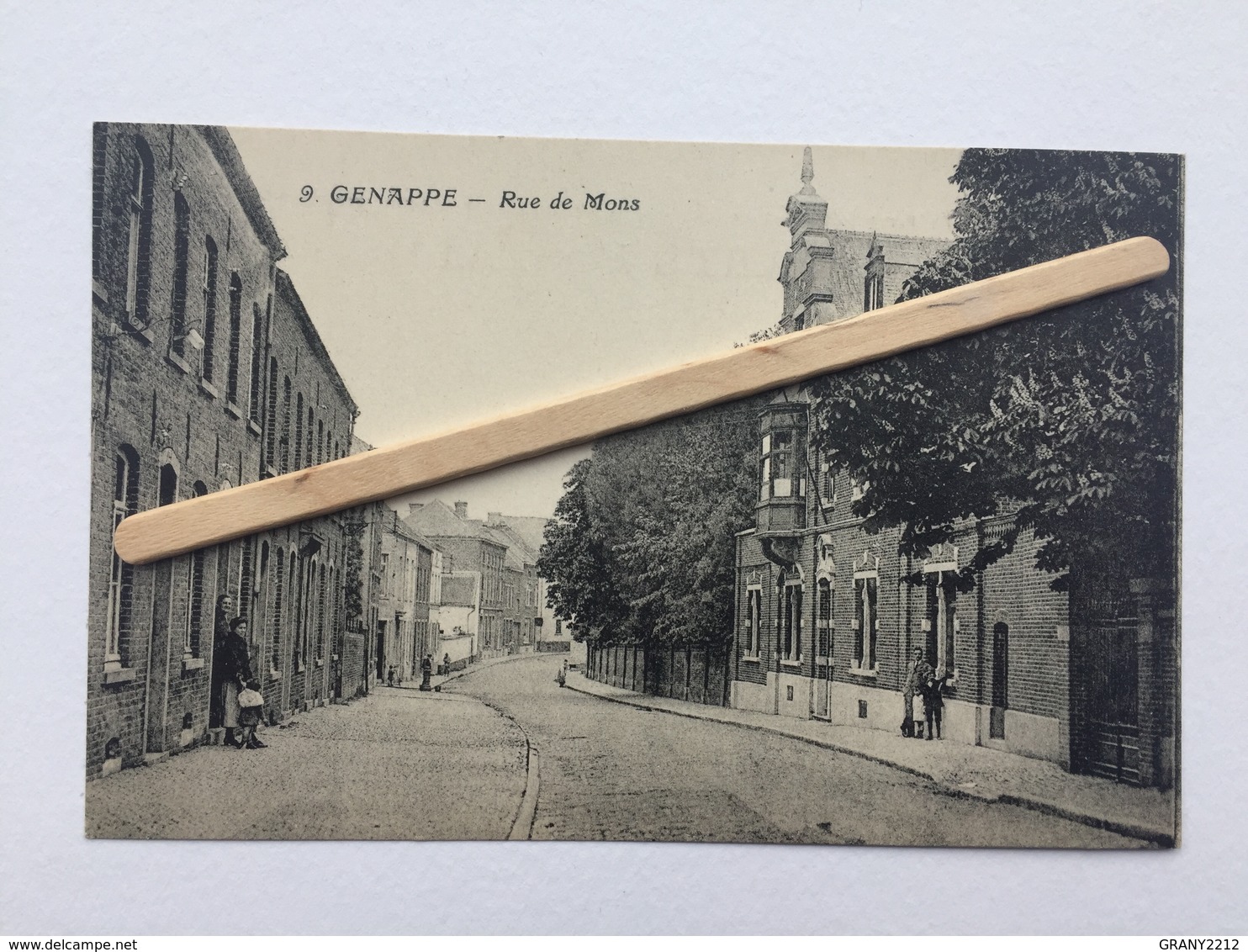 GENAPPE Nº 9  »RUE DE MONS  Panorama,animée(1924)Édit BAUDINIÈRE ,Paris.. - Genappe