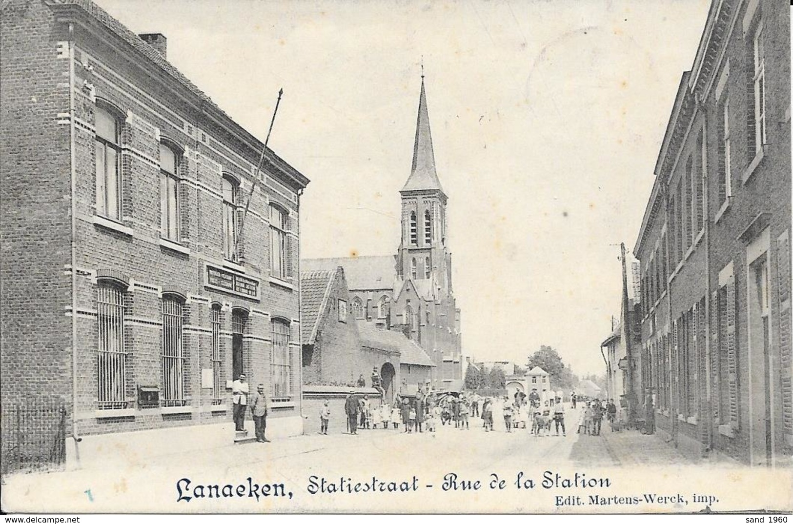 Lanacken / Lanaken - Statiestraat - Rue De La Station - Ed: Martens Werck - Circulé - 2 Scans - Lanaken