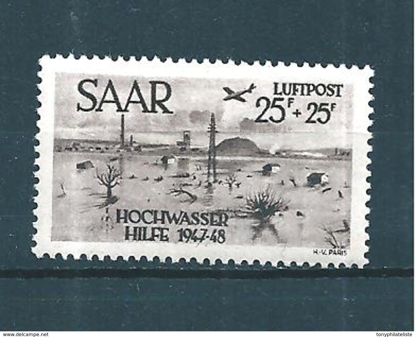 Colonie Timbres De Sarre PA De 1948   N°12 Neuf * Cote 30 € - Luftpost