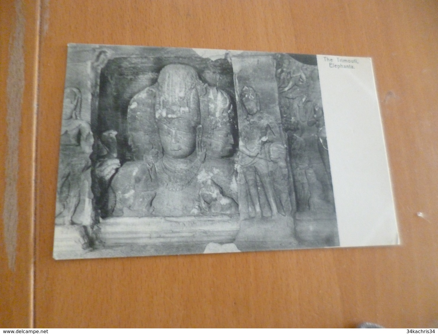 CPA Inde India Précurseur Avant Before 1906 The Trimouti Elephanta  Paypal Accept Out Of Europe - China