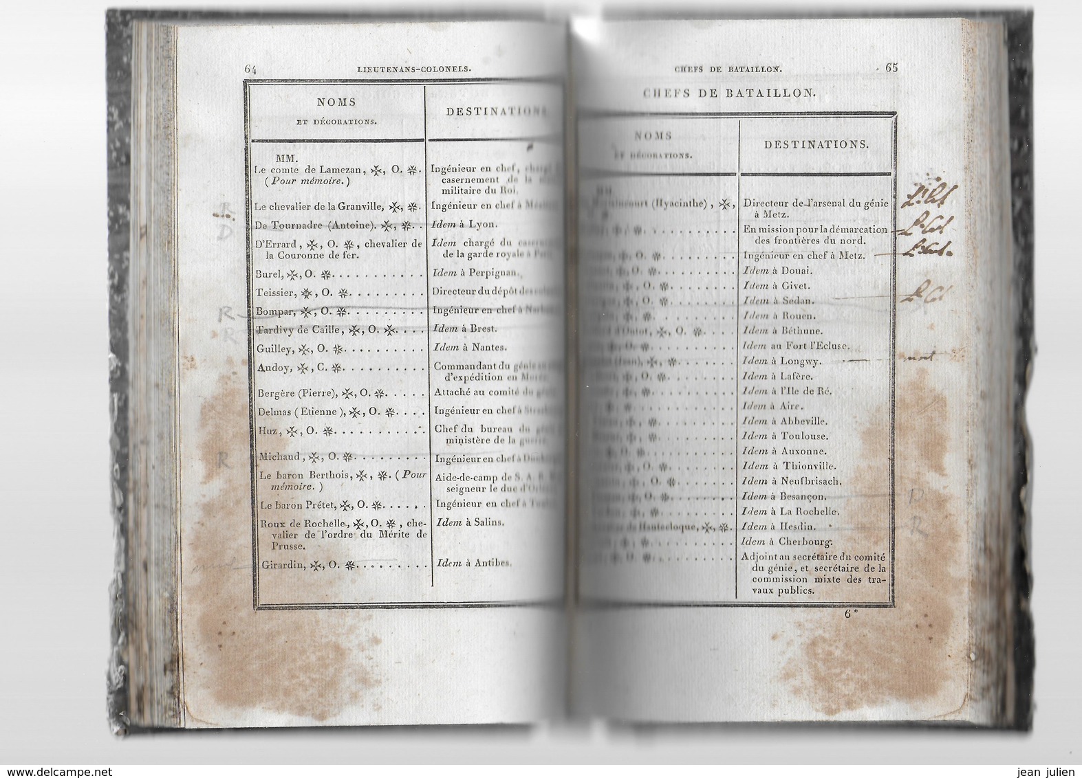 MILITARIA - ETAT DU CORPS ROYAL DU GENIE - Généraux- Officiers - Ecole - Régiment - 1829 - Documents