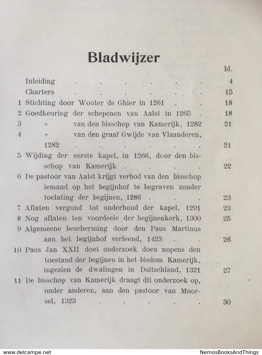 AALST - Cartularium en Renteboek van het Begijnhof Ste Katharina op den Zavel te Aalst - Soens - 1912