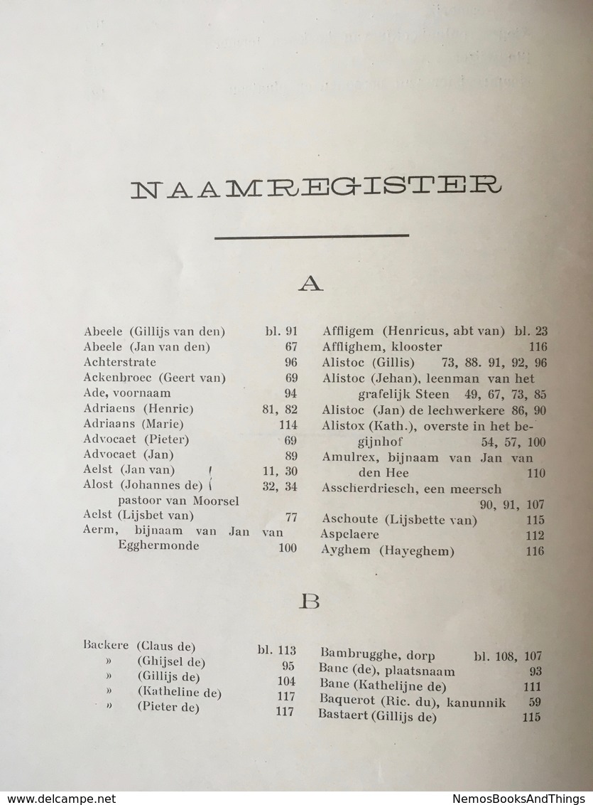 AALST - Cartularium en Renteboek van het Begijnhof Ste Katharina op den Zavel te Aalst - Soens - 1912