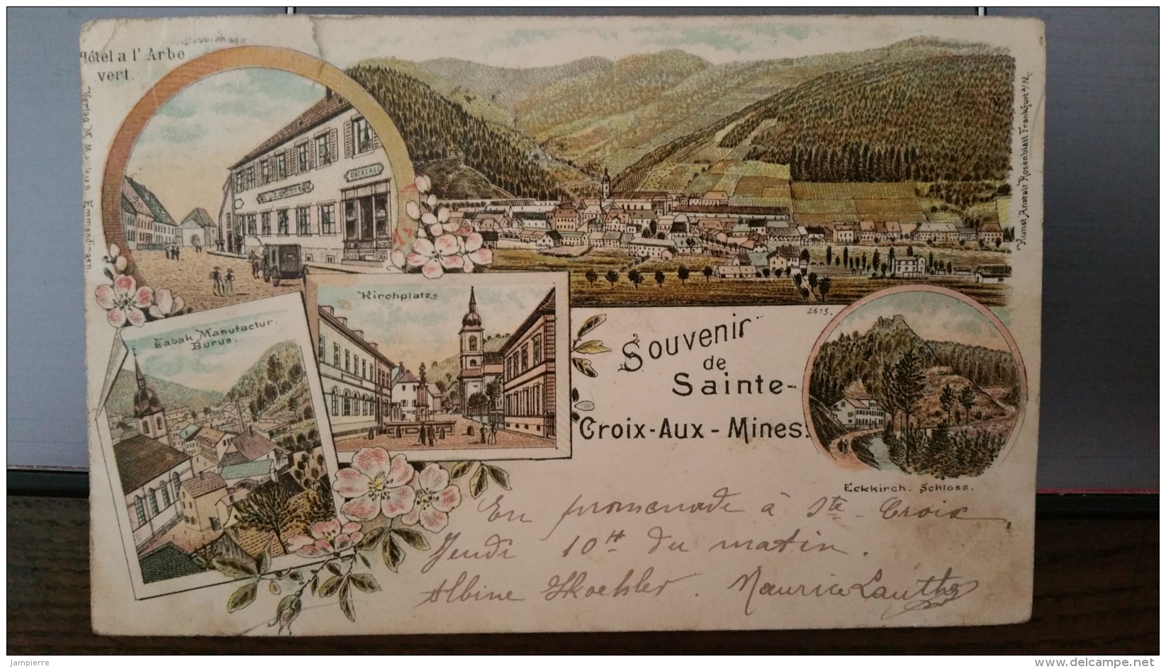 Carte Pionnière Litho - Sainte-Croix-aux-Mines - Envoyée En 1897 - Sainte-Croix-aux-Mines