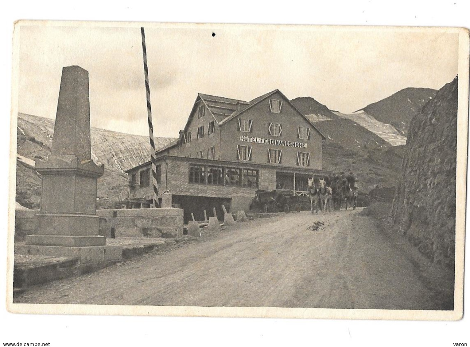 Autriche - Tyrol -  HOTEL FERDINANDSHOHE  - Attelage De 2 Chevaux   Edit. JOH.F.AMONN - BOZEN - Autres & Non Classés