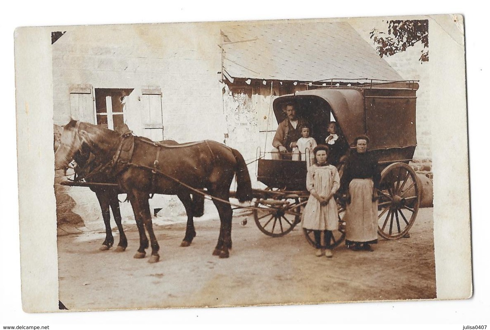 ATTELAGE DE LIVRAISON Carte Photo Gros Plan Animation - Zu Identifizieren