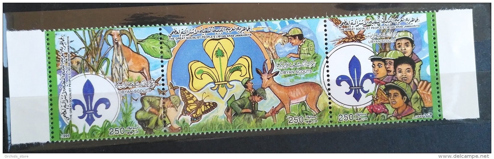 V33 - Libya 1995 Mi. 2149-2151 Complete Set 3v. MNH - Scouts Jamboree - Libya