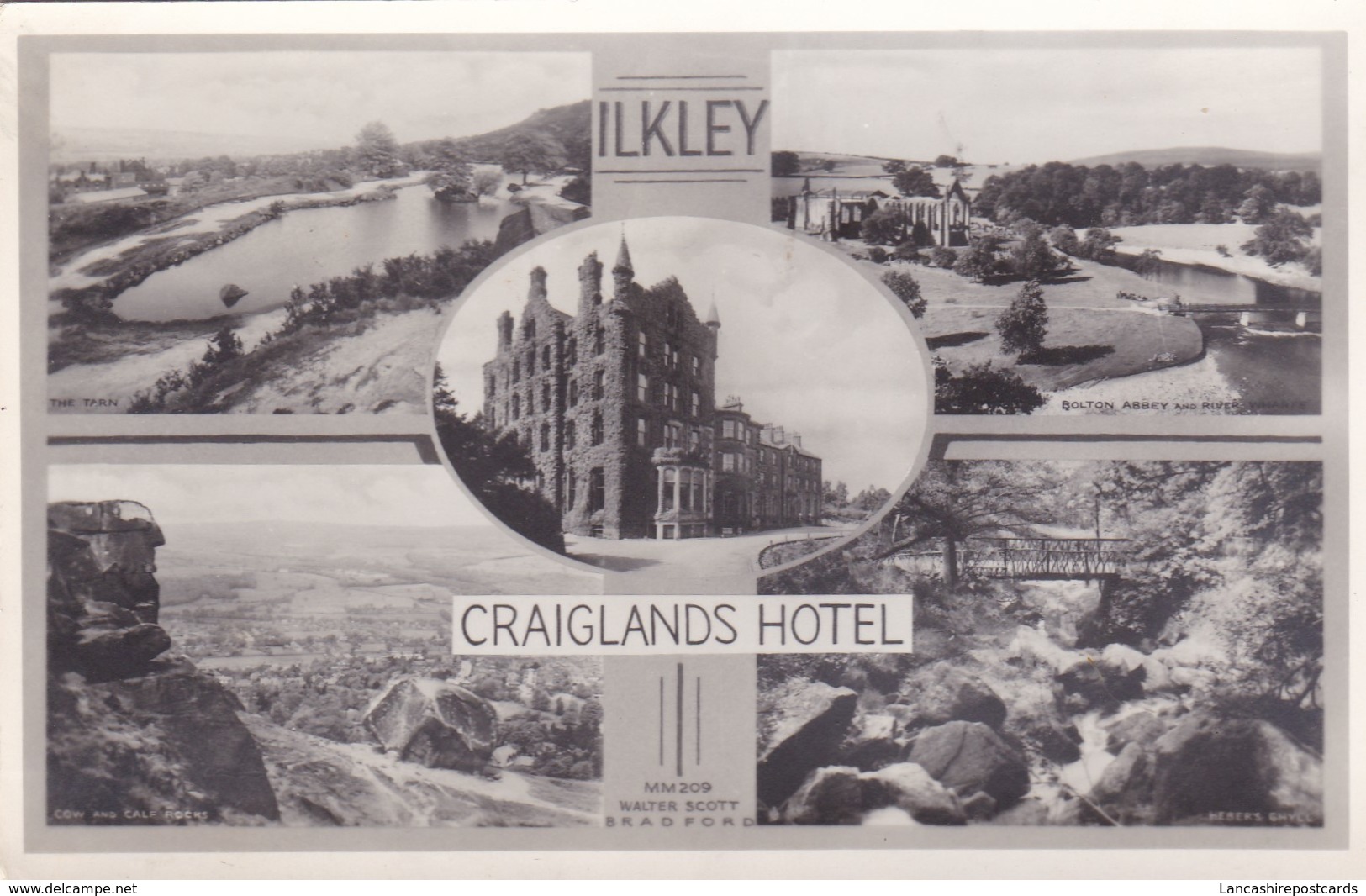 Postcard Craiglands Hotel Ilkley Yorkshire  RP By Walter Scott My Ref  B12255 - Hotels & Restaurants