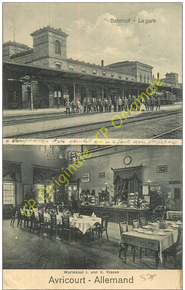 AVRICOURT Allemand . La Gare .  Bahnhof . - Autres & Non Classés