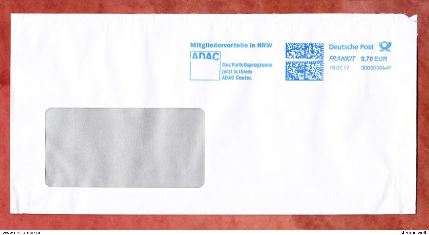 Brief, FRANKIT Francotyp-Postalia 3D060.., ADAC NRW, 70 C, 2017 (53316) - Macchine Per Obliterare (EMA)