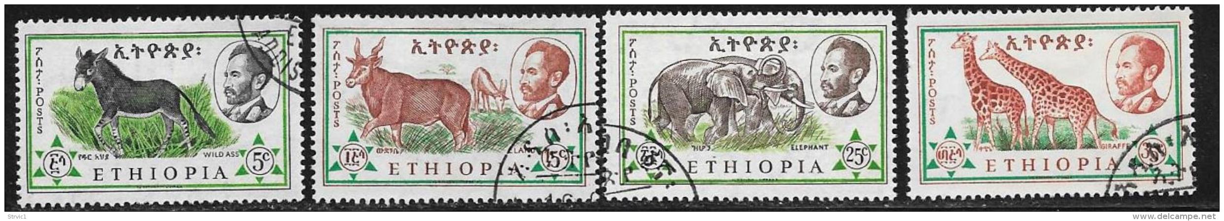 Ethiopia, Scott # 369-72 Used Animals, 1961 - Etiopía