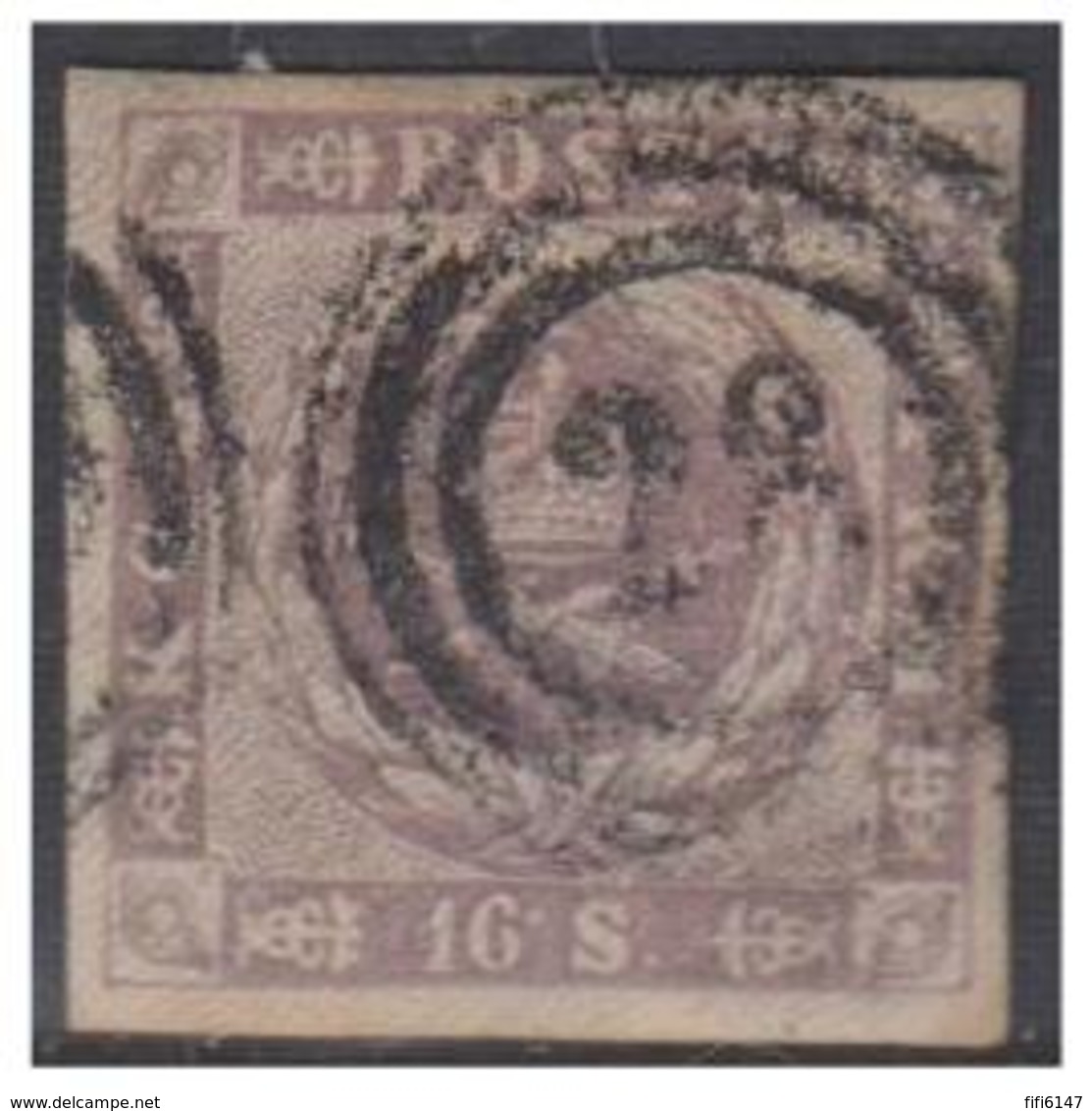 DANEMARK -- 16S GRIS/VIOLET NR STEMPEL 28 -HOLBEK -- - Used Stamps