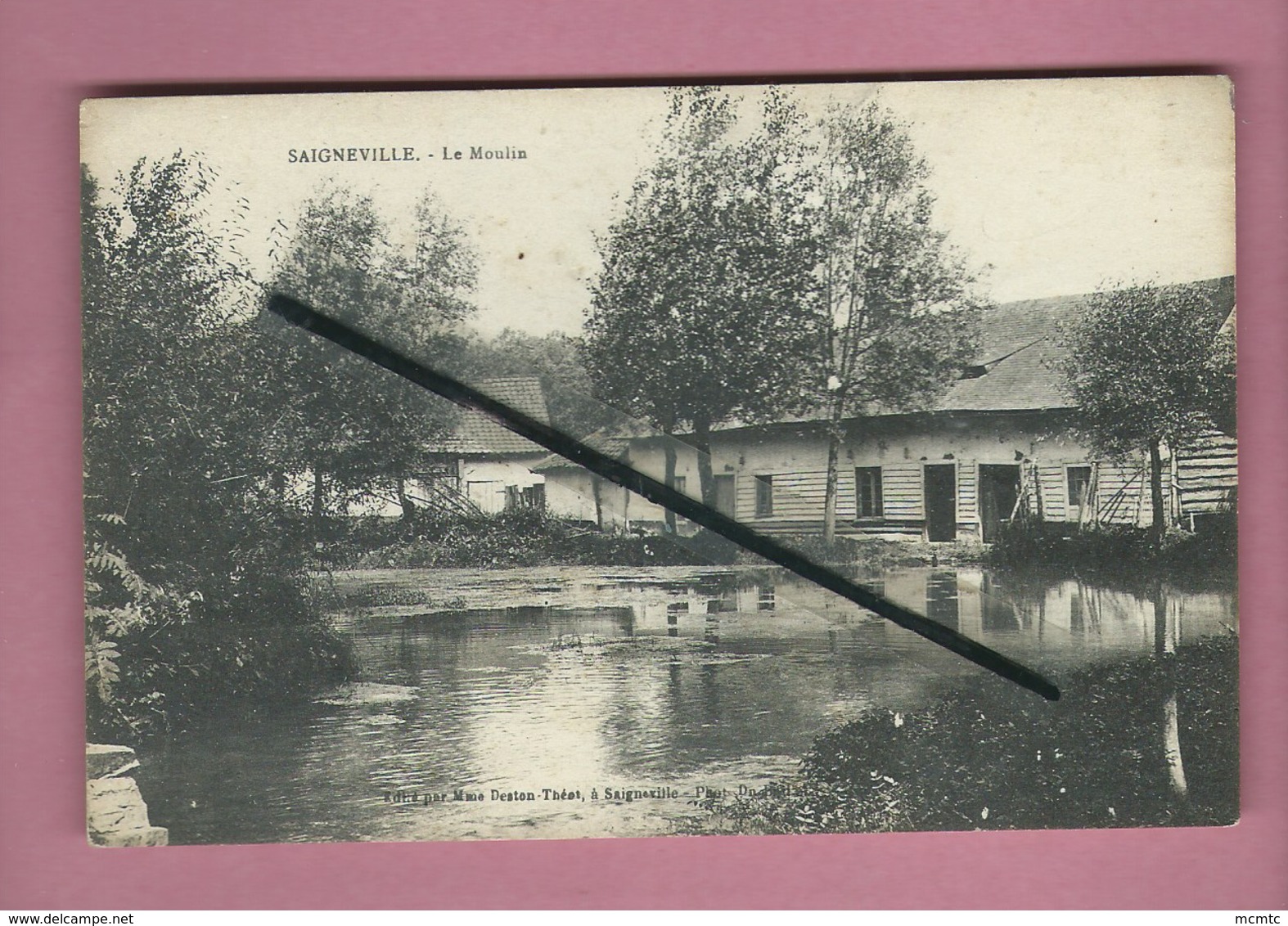 CPA Abîmée   - Saigneville -  Le Moulin  -  ( Mare ) - Autres & Non Classés