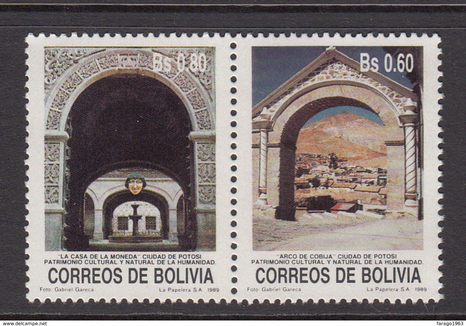 1989 Bolivia City Of Potosi Complete  Set Of 2 MNH - Bolivia