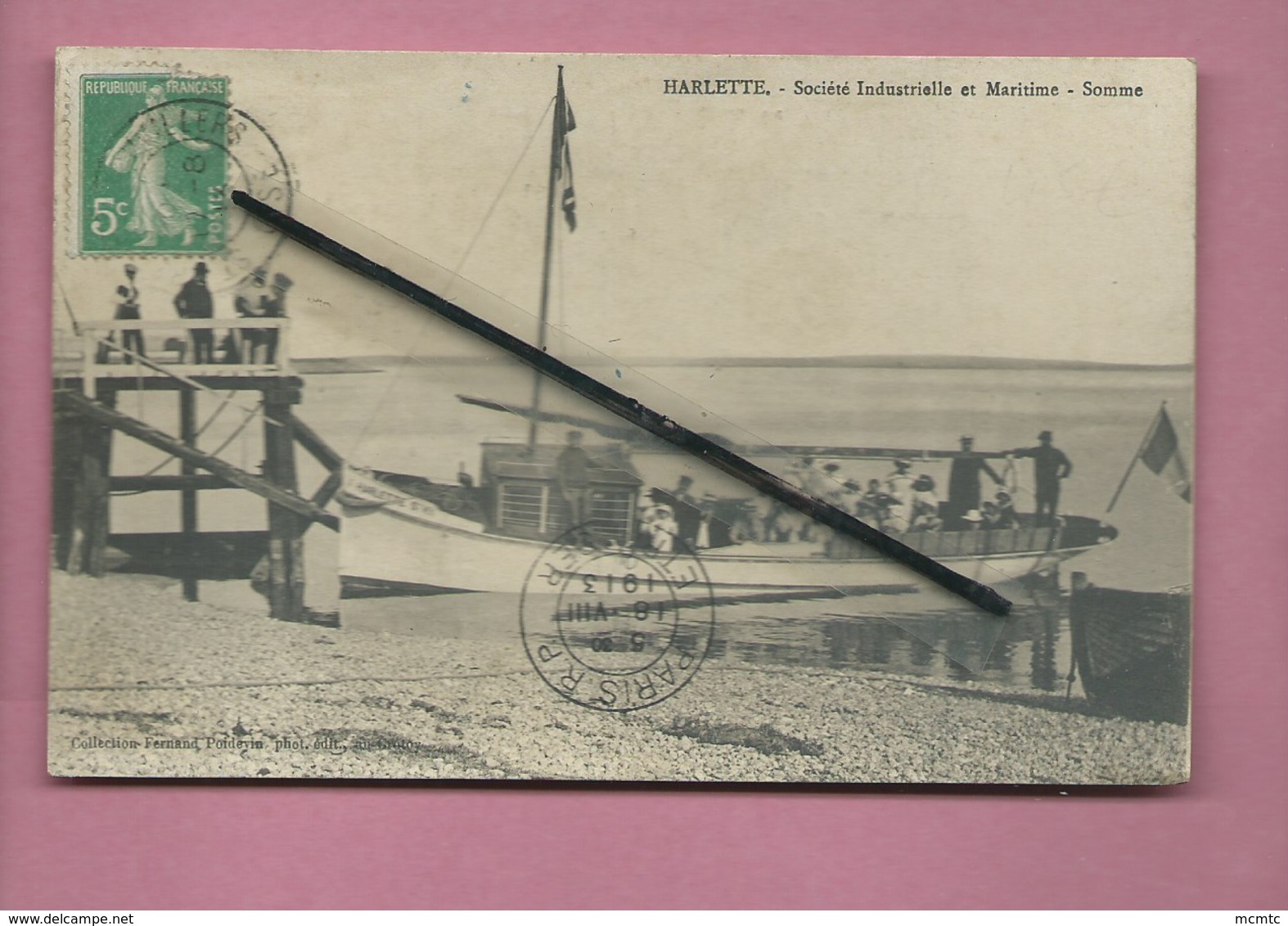 CPA  Décollée  -  Harlette  -   (bateau ) - Société Industrielle Et Maritime  -  Somme - Autres & Non Classés