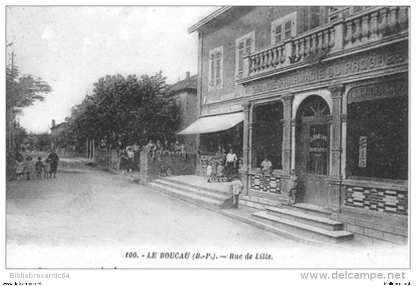 D64 LE BOUCAU < VUE ANIMEE DE LA RUE DE LILLE Et La PHARMACIE - Boucau