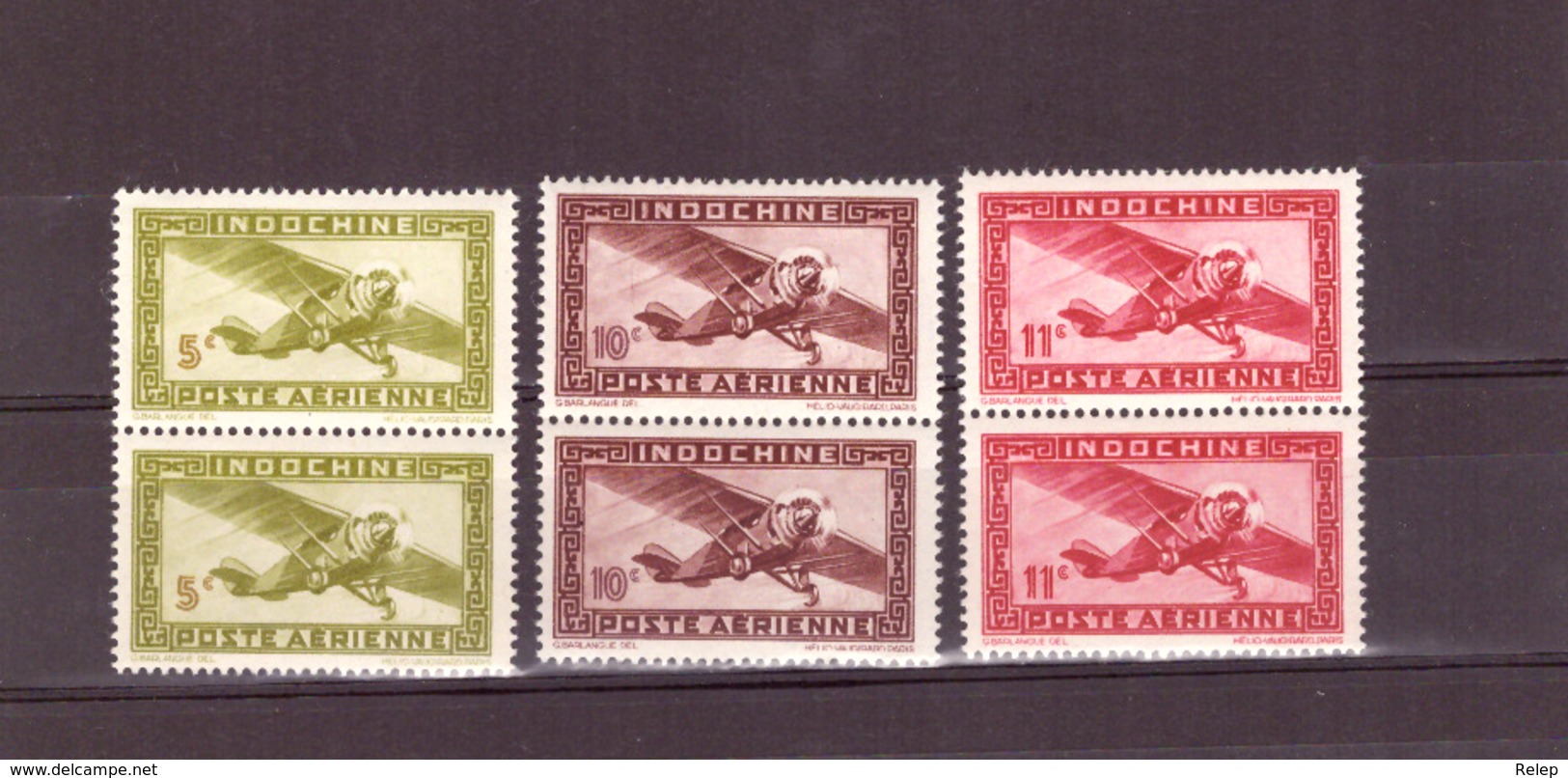 Indochine 1942 -1943 Airmail - Without Inscription "RF"  -MNH- - Luchtpost