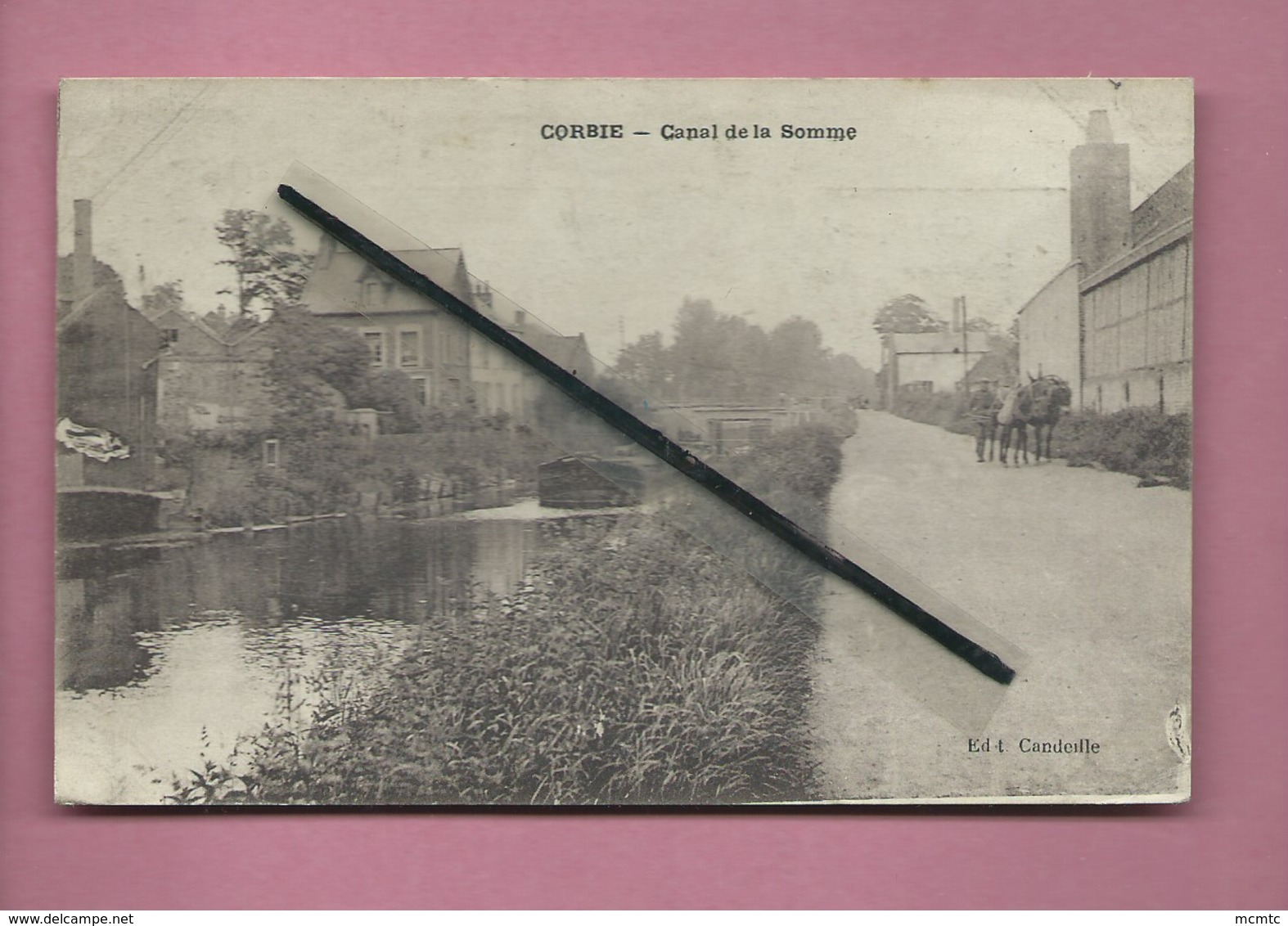 CPA   - Corbie  - Canal De La Somme  -  (   Péniche ) - Corbie