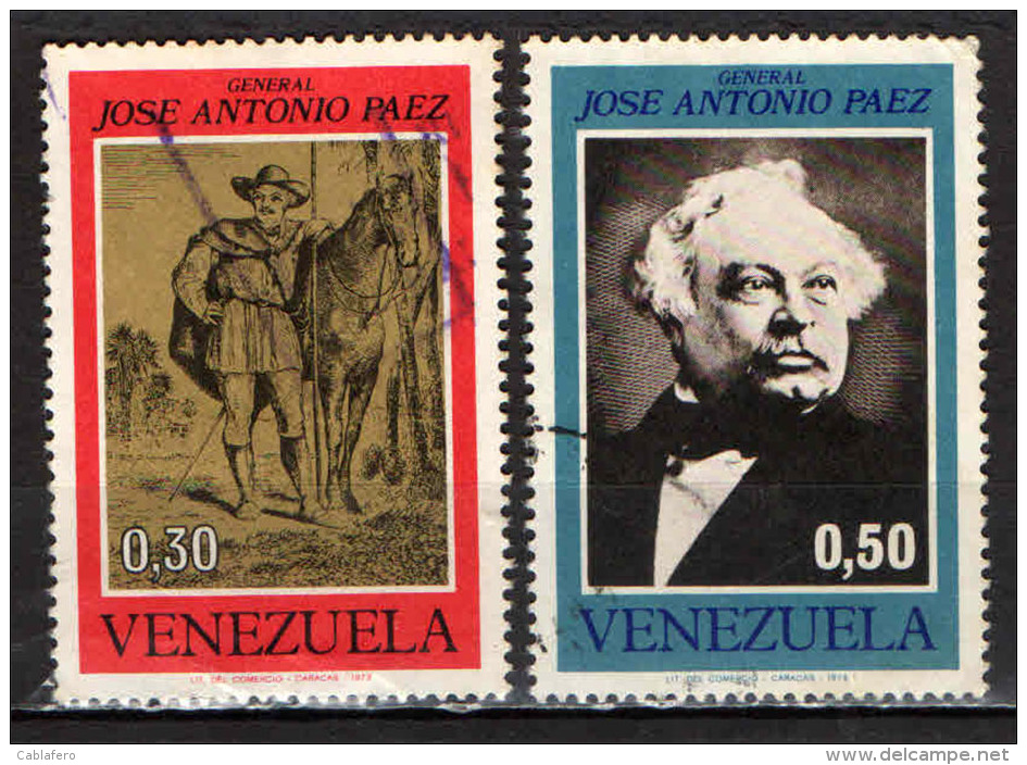 VENEZUELA - 1973 - GENERALE JOSE' ANTONIO PAEZ - USATI - Venezuela