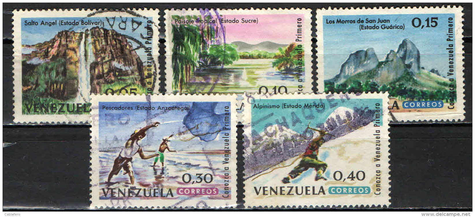 VENEZUELA - 1964 - TURISMO IN VENEZUELA - USATI - Venezuela
