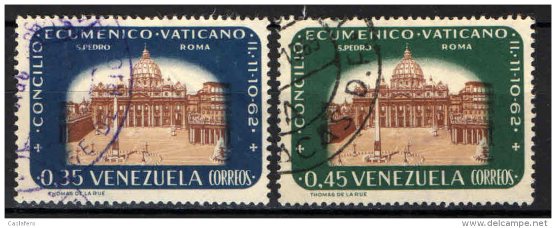 VENEZUELA - 1963 - BASILICA DI SAN PIETRO A ROMA - USATI - Venezuela