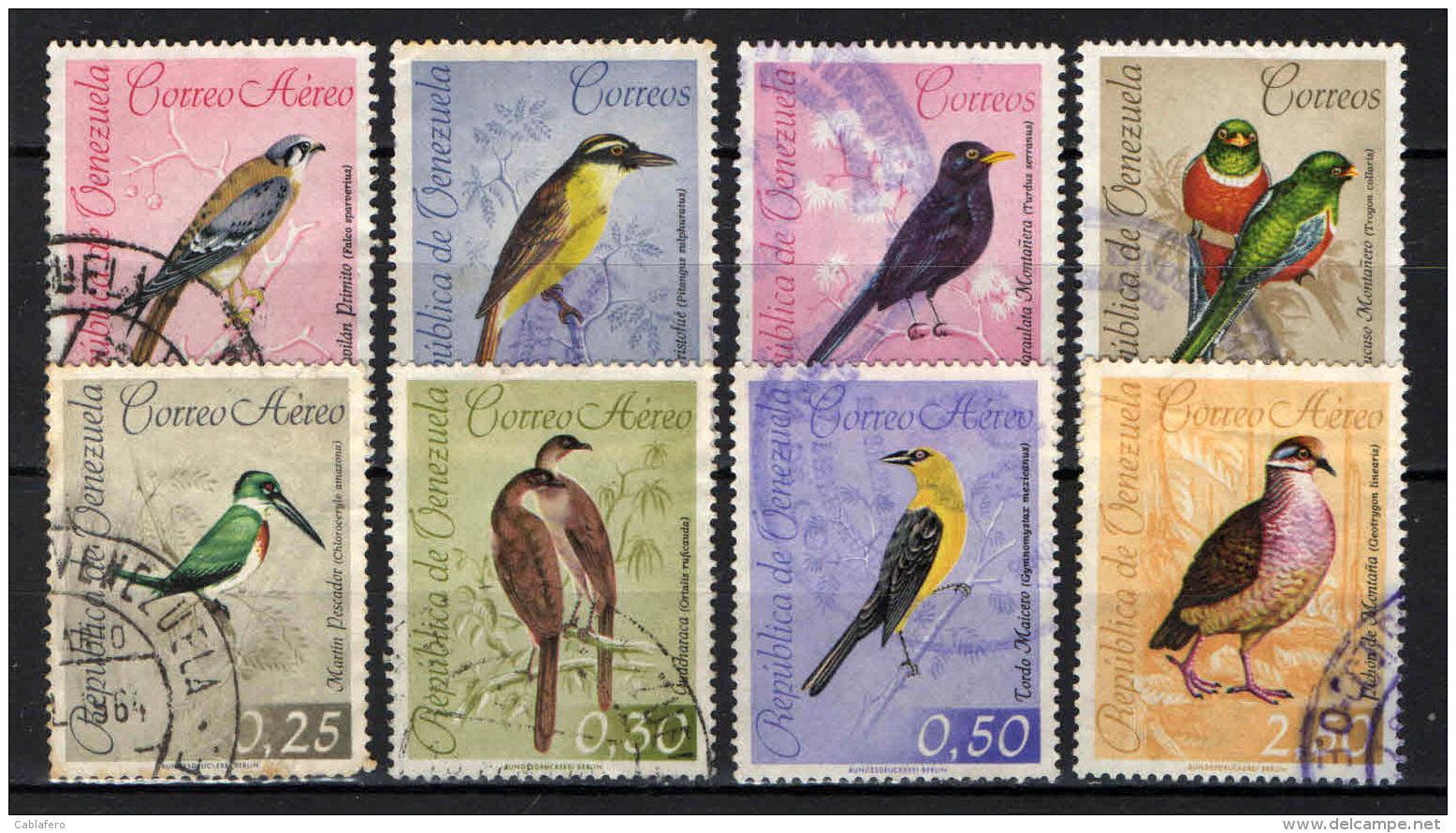 VENEZUELA - 1962 - UCCELLI -BIRDS - USATI - Venezuela