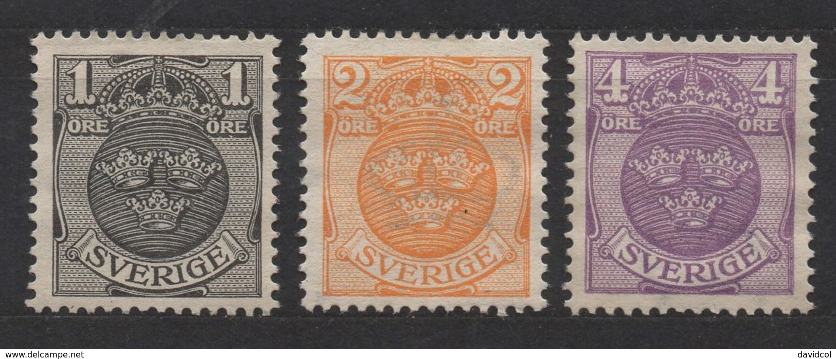 R446. SWEDEN. 1910-1911 - SC#: 67-69  - MNG - ARMS  COATS -   SCV: US$ 4.90 - Ongebruikt
