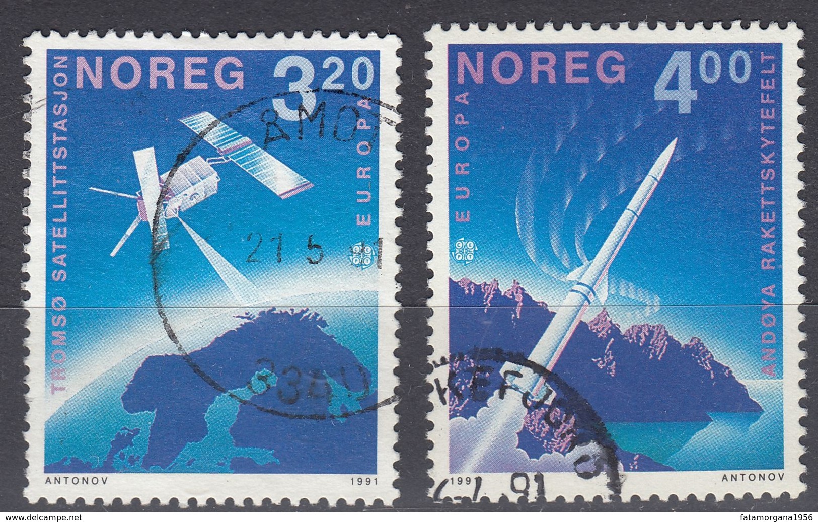 NORGE - 1991 - Serie Completa Di 2 Valori Usati: Yvert 1019/1020, Come Da Immagine. - Gebraucht