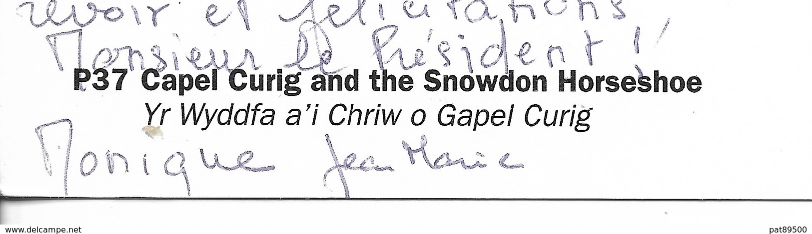 à Déterminer ?? WALES / CAPEL CURING AND THE SNOWDON HORSESHOE / CPM P 37 Voyagée En 1995 / TTBE - Autres & Non Classés