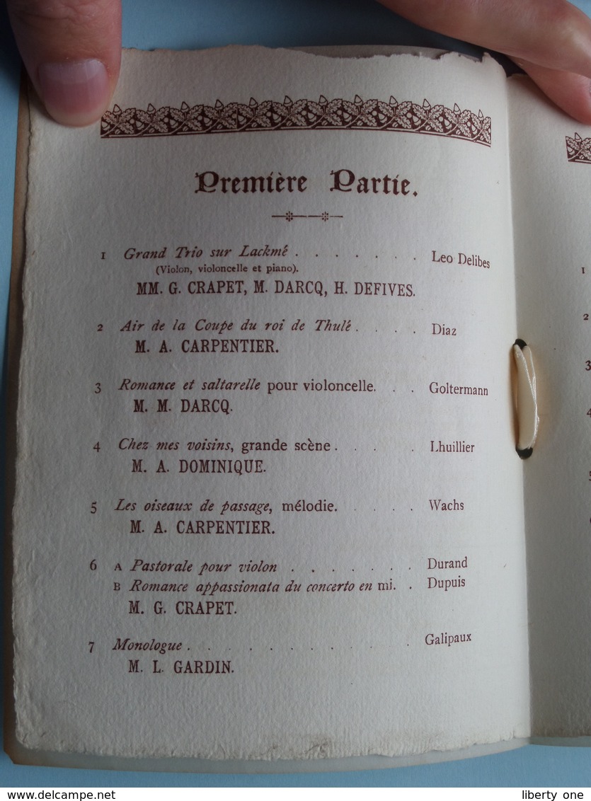 Soirée Du 12 Janvier 1897 ( Première Partie / Deuxième Partie ( Le Caissier A. GILL / G. RICHARD ) ( Voir Photo ) ! - Programs