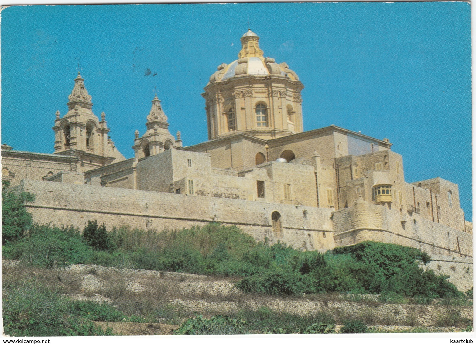 Mdina Bastions - Malta - ( 7c 'Posta-BL-AJRU' - AIRPLANE Stamp) - Malta