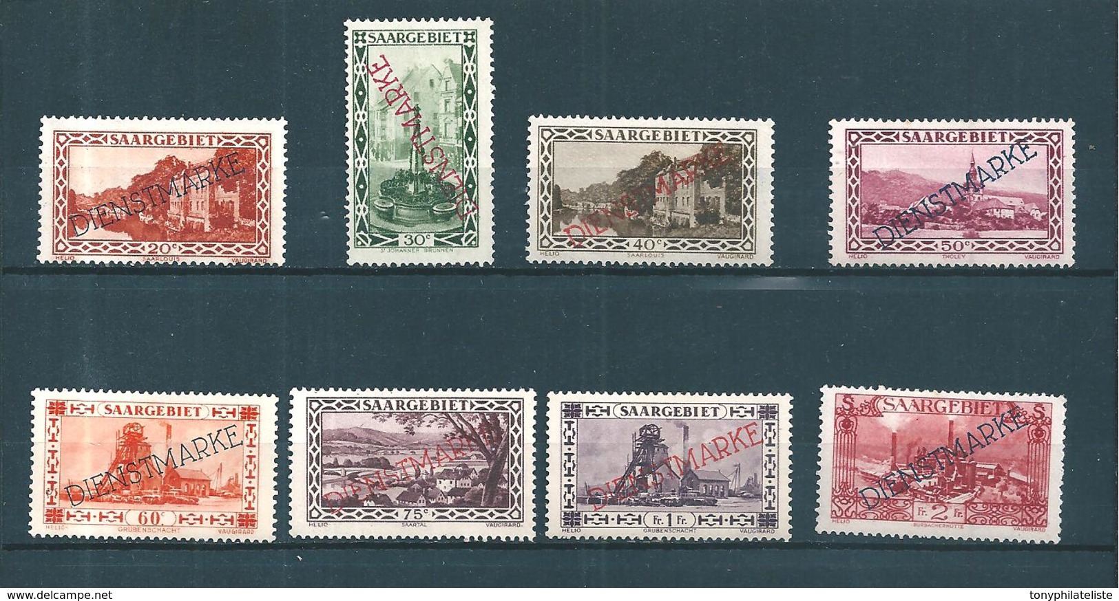 Colonie Sarre  Timbres De Sercices De 1927/34   N°18 + N°20 A 26  Neufs * - Dienstmarken