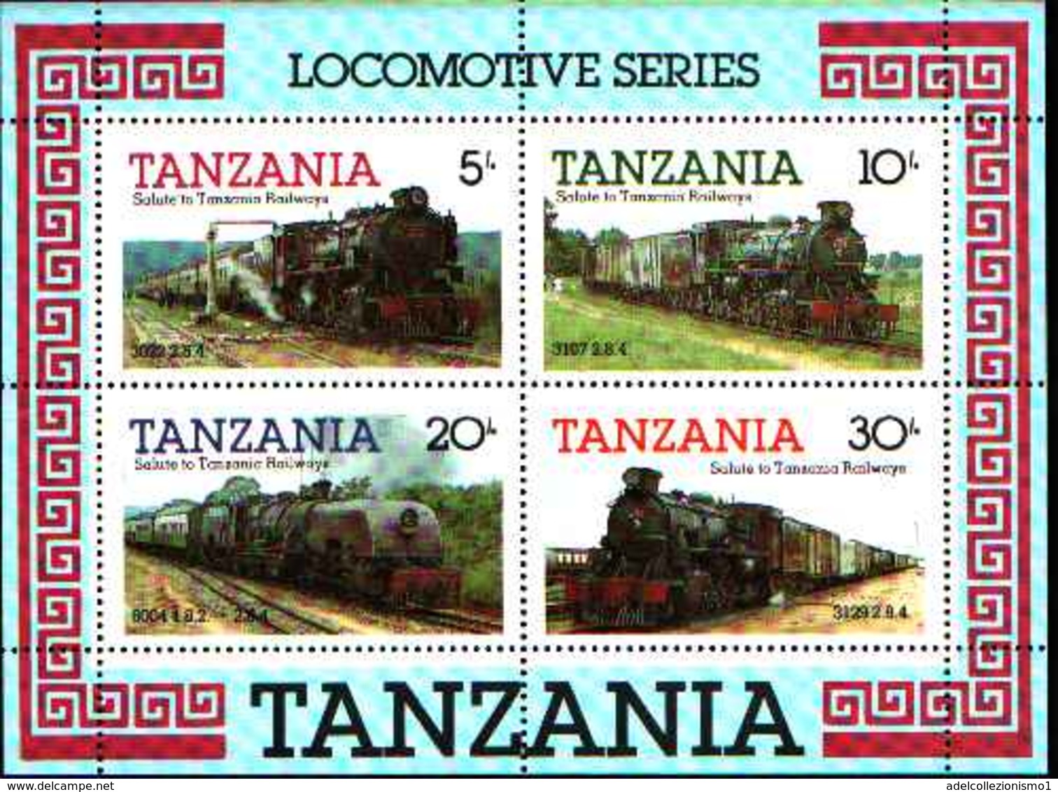 79208)   Tanzania 1985 Tanzania Ferroviarie Locomotive A Vapore -FOGLIETTO-MNH** - Tanzania (1964-...)