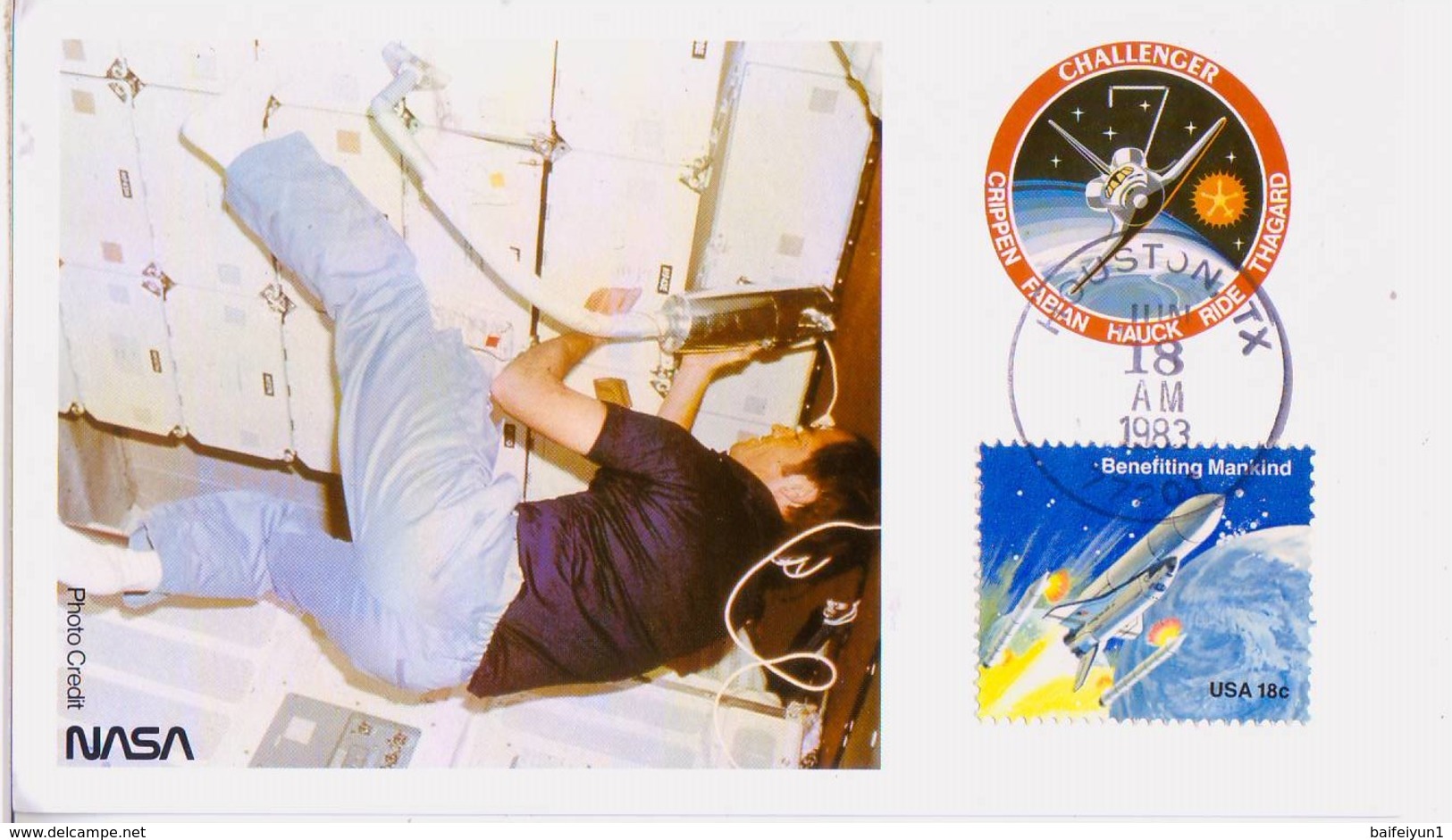 1983 USA Space Shuttle Challenger STS-7  And Crew Postal Cards - América Del Norte