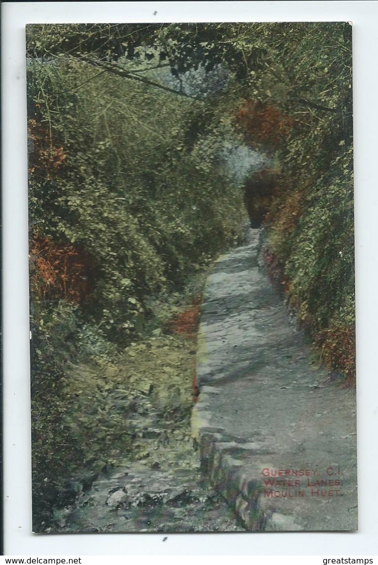 Guernsey Postcard Rp Water Lanes Moulin Huet . Unused - Guernsey