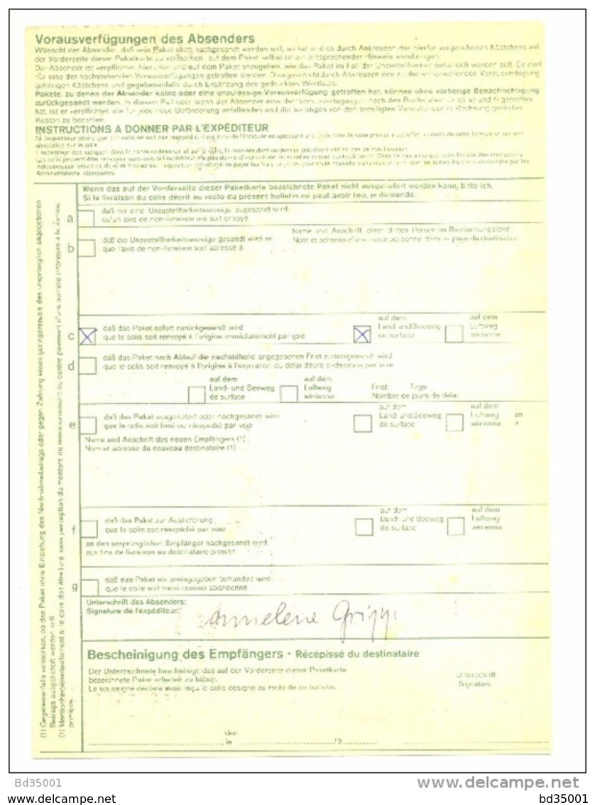 Bulletin D'Expédition / Paketkarte - Allemagne - Cachets Offenburg 1 Et Brokstedt - 1979 - Envoi Vers Paris - Briefe U. Dokumente