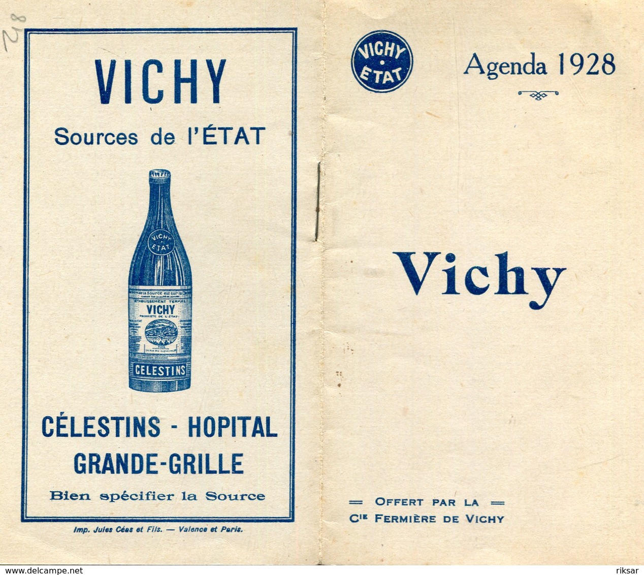 VICHY(AGENDA 1928) - Grand Format : 1921-40