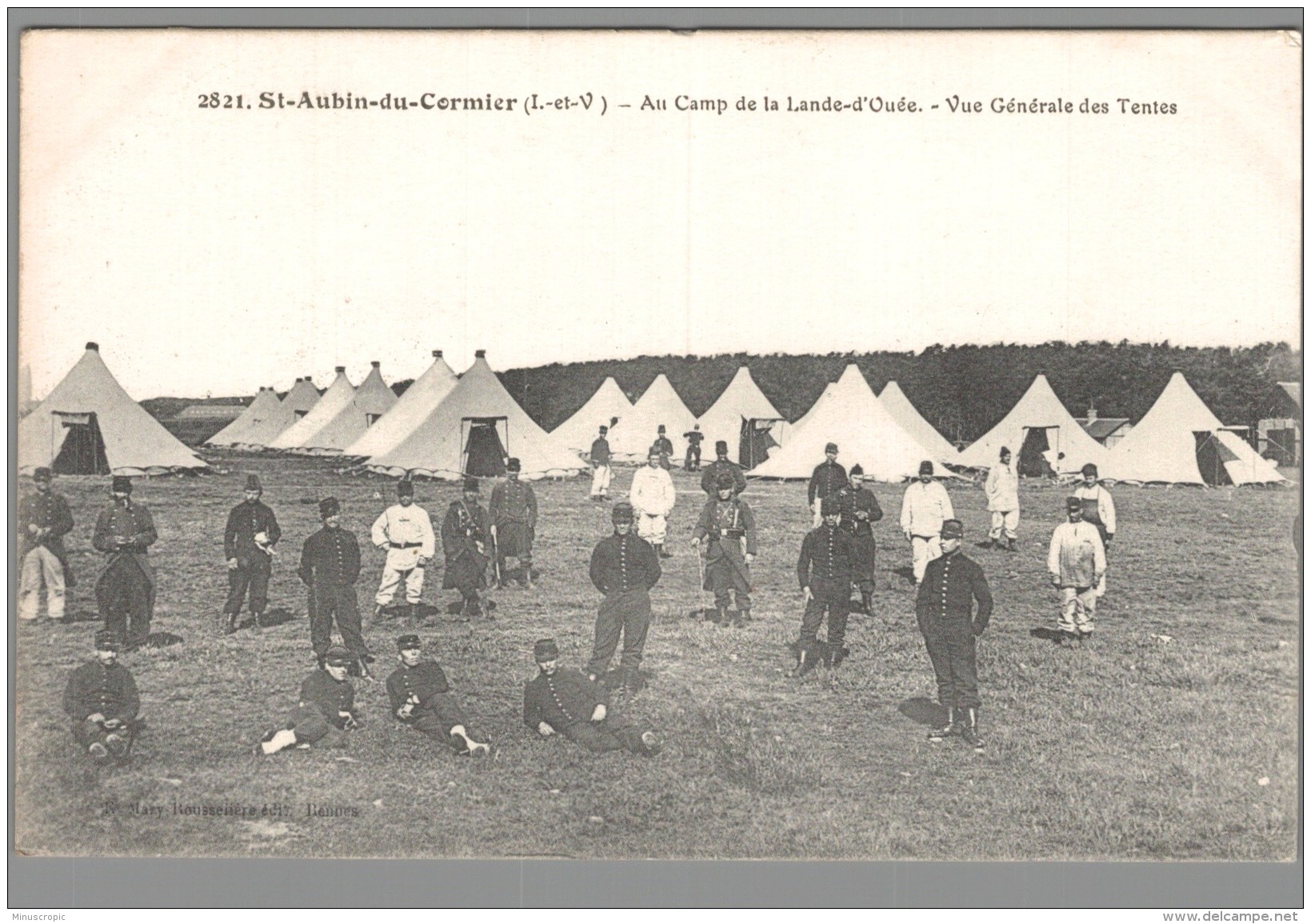 CPA 35 - Saint Aubin Du Cormier - Au Camp De La Lande D'Ouée - Vue Générale Des Tentes - Other & Unclassified